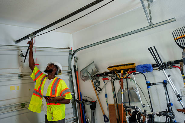 Professional Garage Door Panel Replacement technician working in Newport, NC